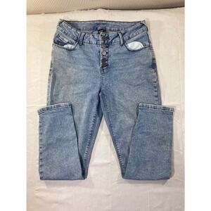 SoundStyle Women Light Wash Acid Wash High Rise Button Fly Jeans‎ Size 6
